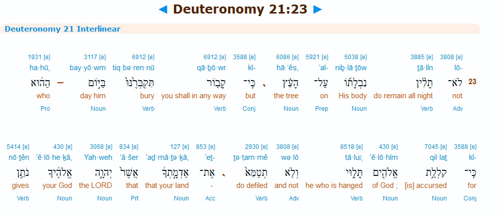 Deut 21:23